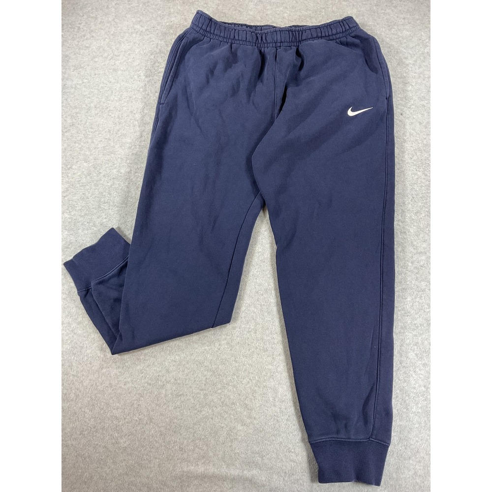 Nike Mens Club Fleece Jogger Pants Navy Blue Swoosh BV2671-410 Size M 2668
